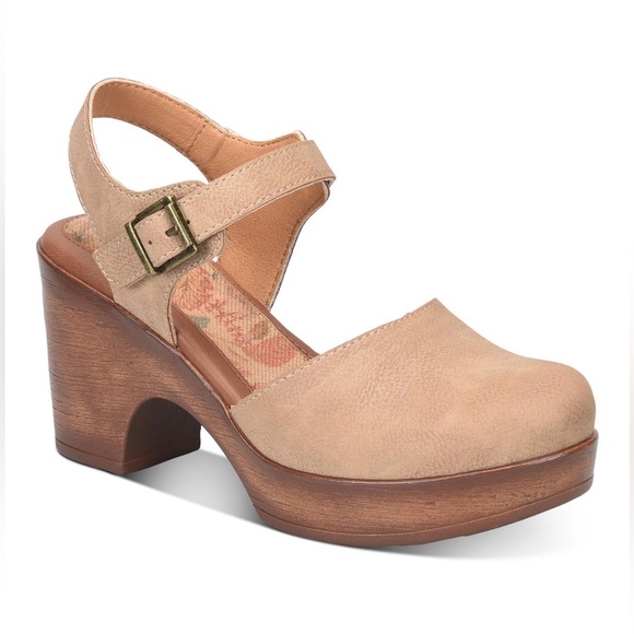 b.o.c. Shoes - b.o.c. Tan Leather Platform Mules